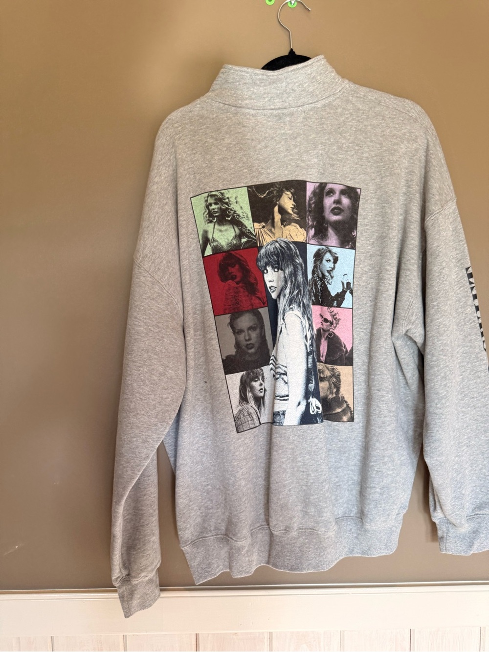 Taylor Swift Eras Tour Heather Gray Quarter-Zip Pullover